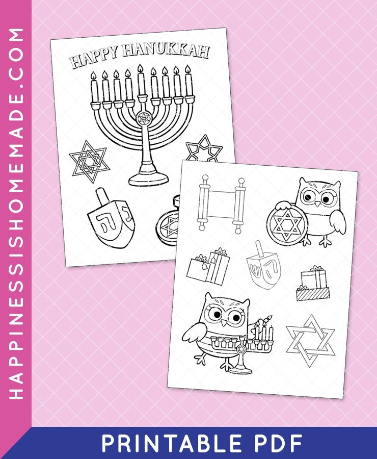 Happy Hanukkah Coloring Pages Happy Hanukkah Coloring Pages