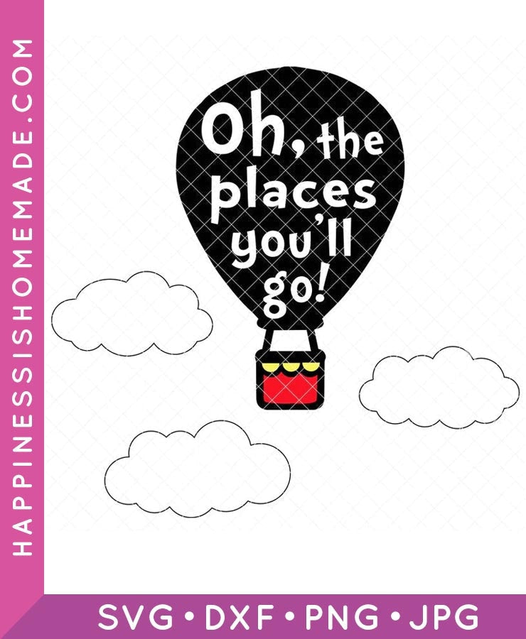 Oh The Places Youll Go Hot Air Balloon Template