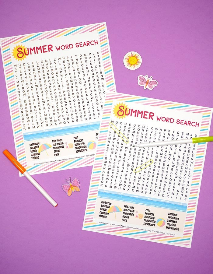 Summer Word Search