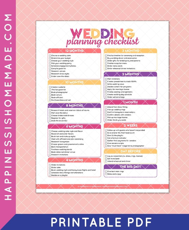 wedding-planning-checklist-happiness-is-homemade for Wedding Planning Checklist Printable Free Wedding Planning Checklist – Happiness is Homemade for Wedding Planning Checklist Printable Free