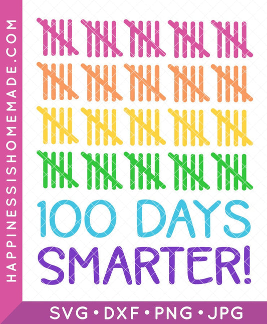 100 Days of School Tally SVG