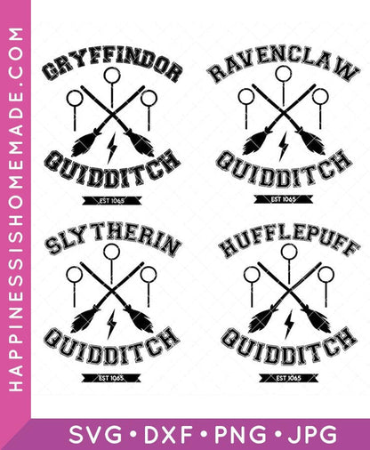 Hogwart's House Quidditch SVG Set