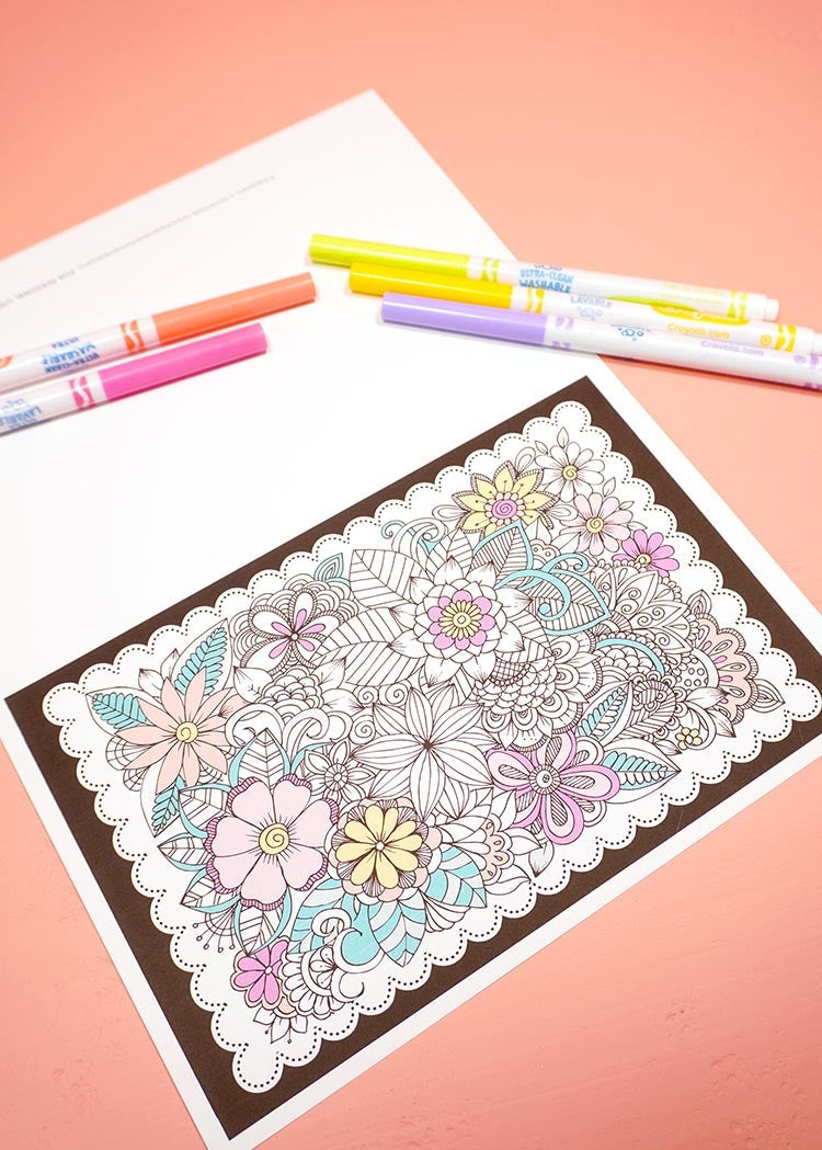 Mother's Day Coloring Card