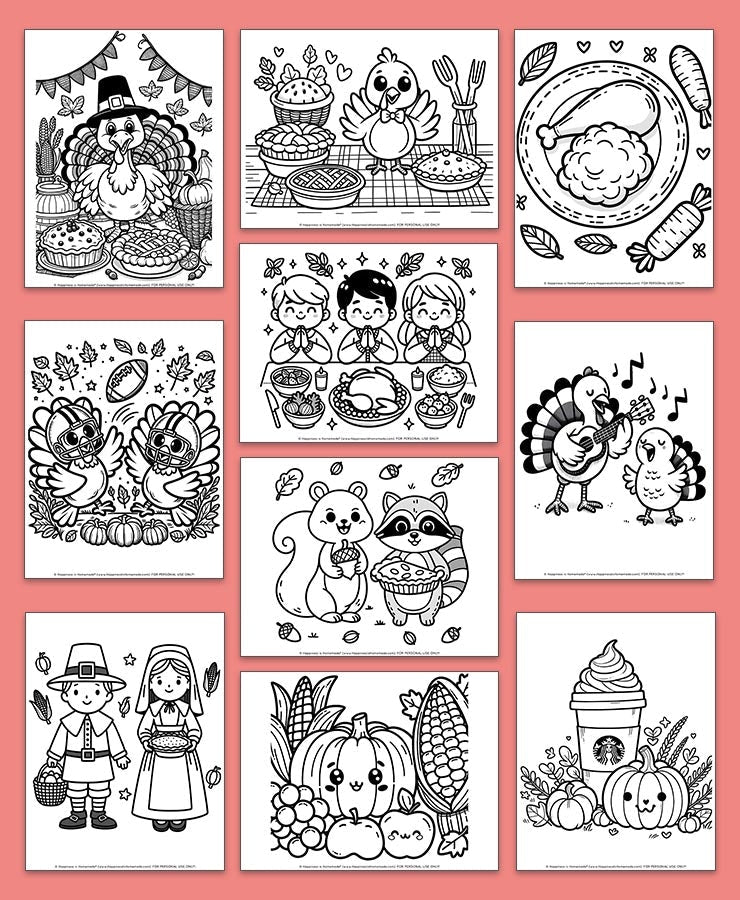 Thanksgiving Coloring Pages Collection