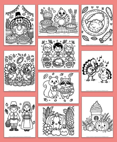 Thanksgiving Coloring Pages Collection