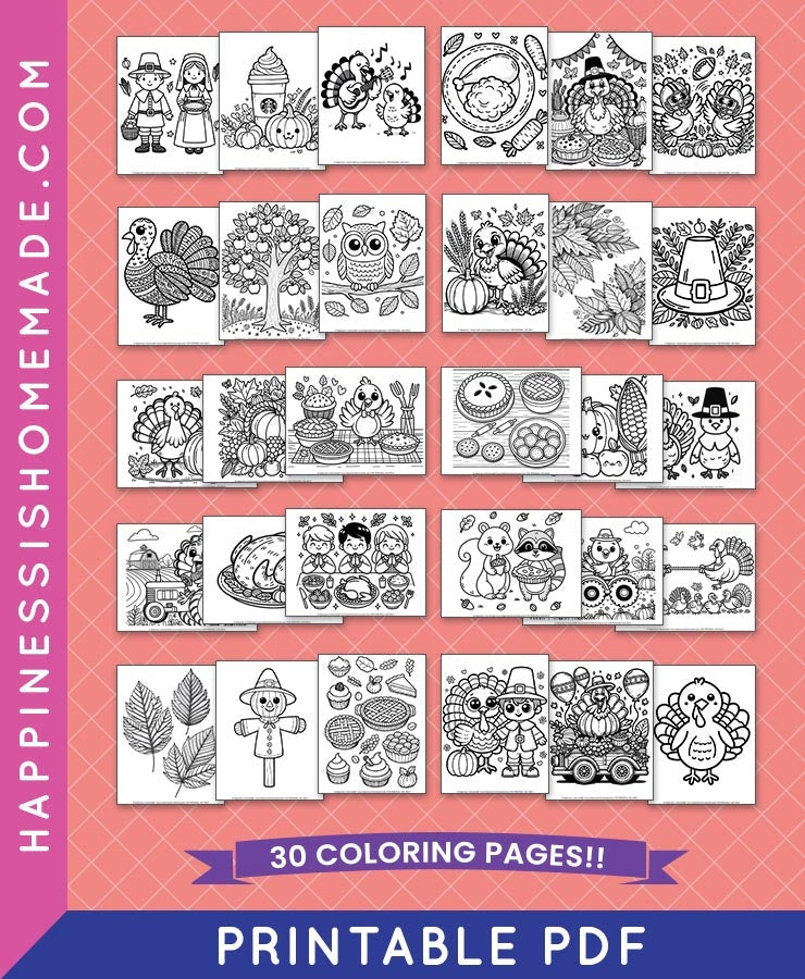 Thanksgiving Coloring Pages Collection