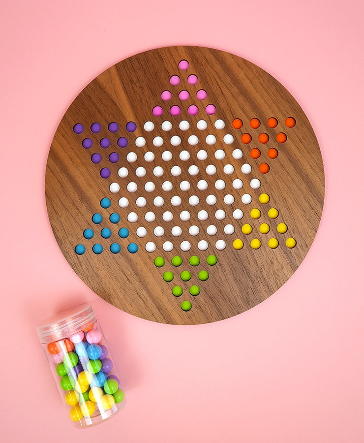 Wood Chinese Checkers Game