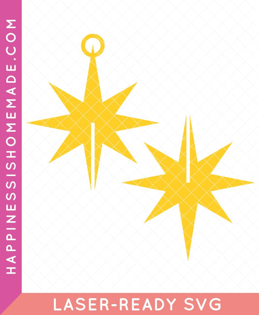 3D Star Ornament Laser SVG