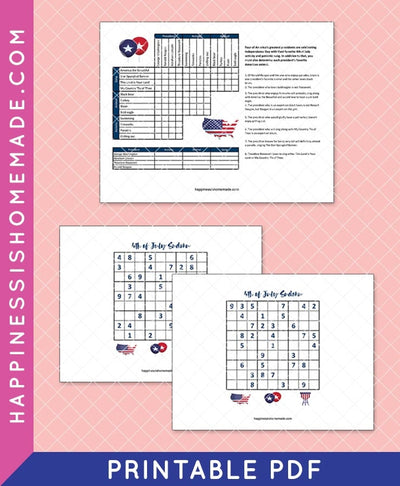 4th of July Sudoku and Logic Puzzle