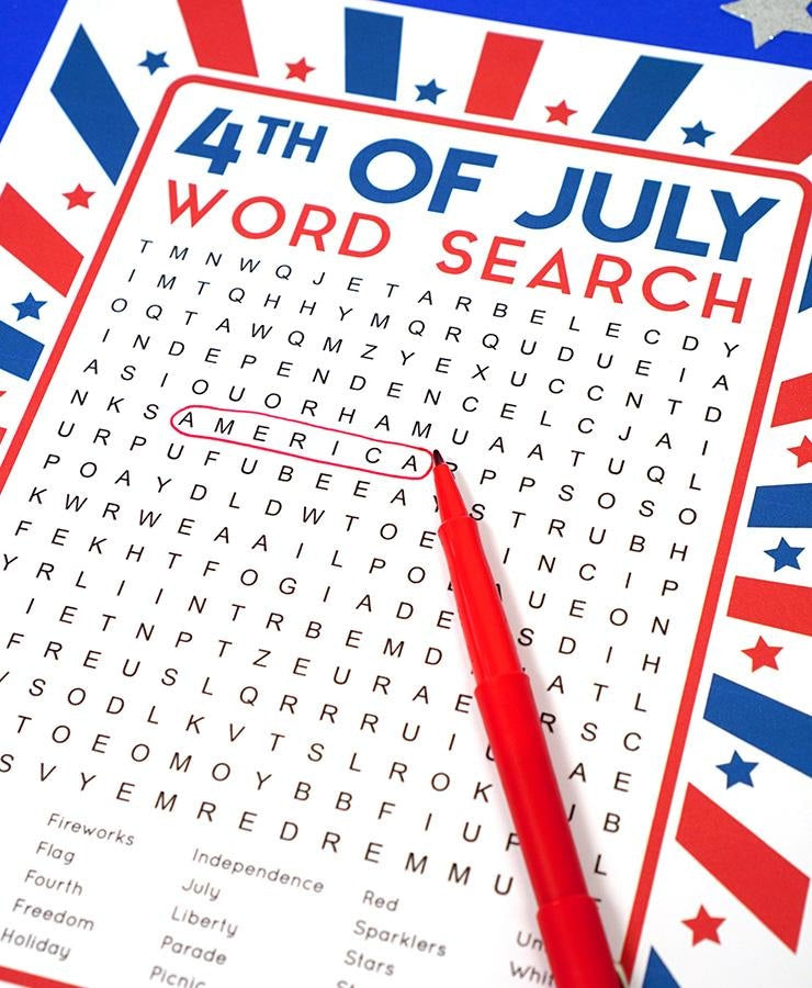 4th of July Word Search