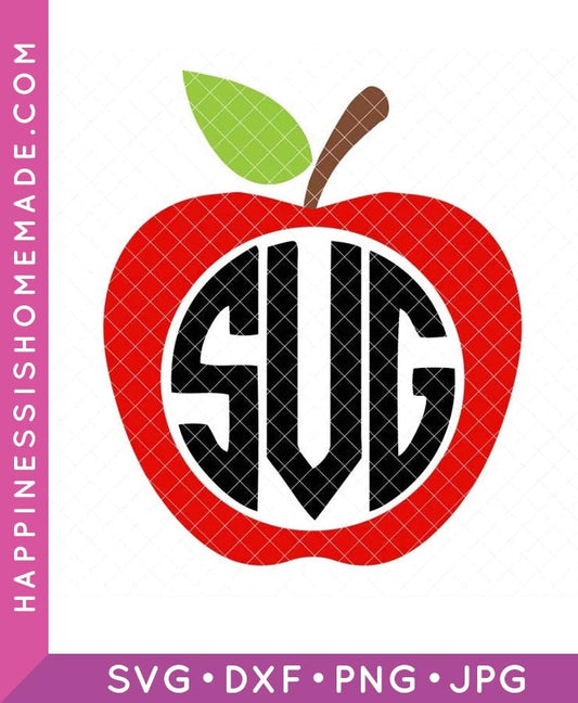 Apple Monogram Frame SVG