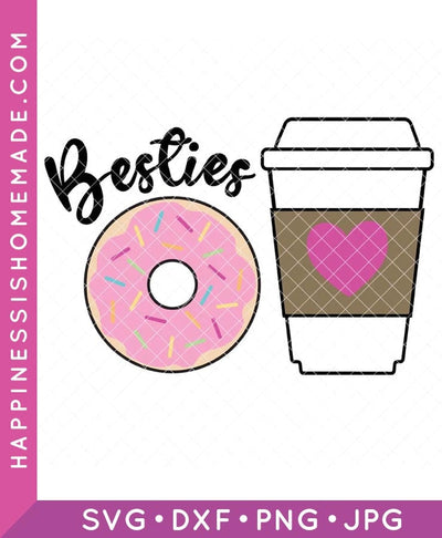 Besties Coffee & Donut SVG