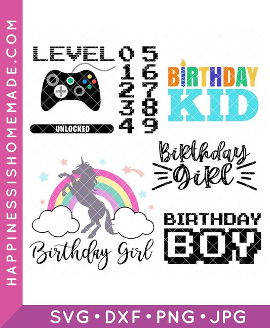 Birthday SVG Bundle