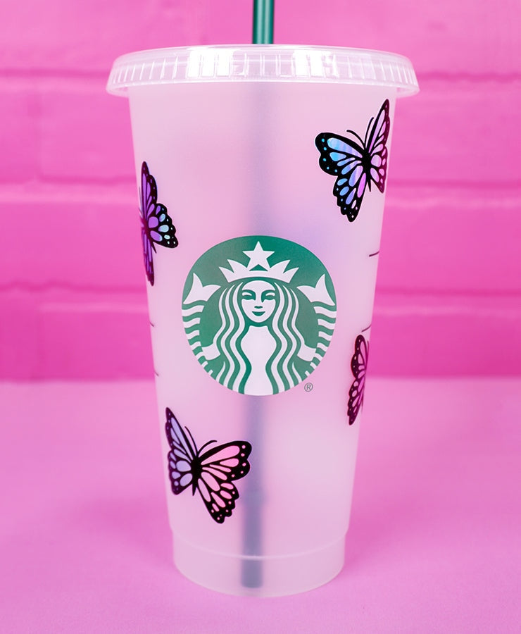 Butterfly Tumbler Wrap SVG