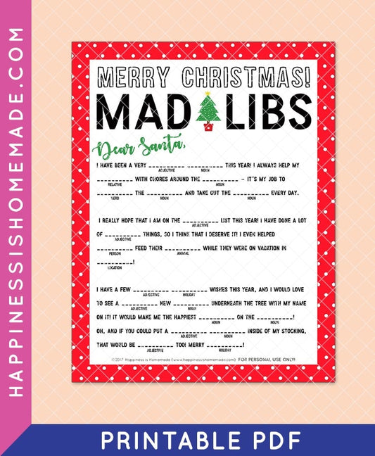 Christmas Mad Libs