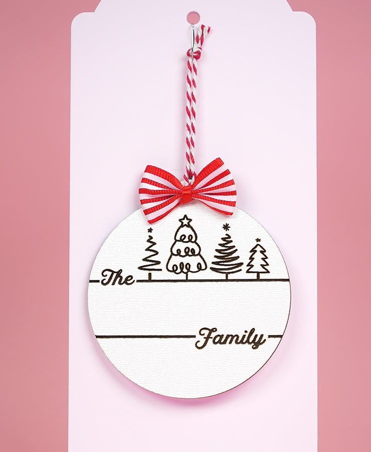 Christmas Tree Family Name Ornament
