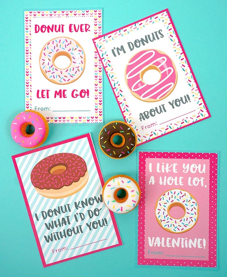 Printable Valentine Cards For Daughter Dounut Printable Valentine Cards For Daughter Dounut