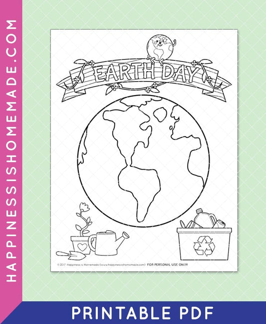 Earth Day Coloring Page