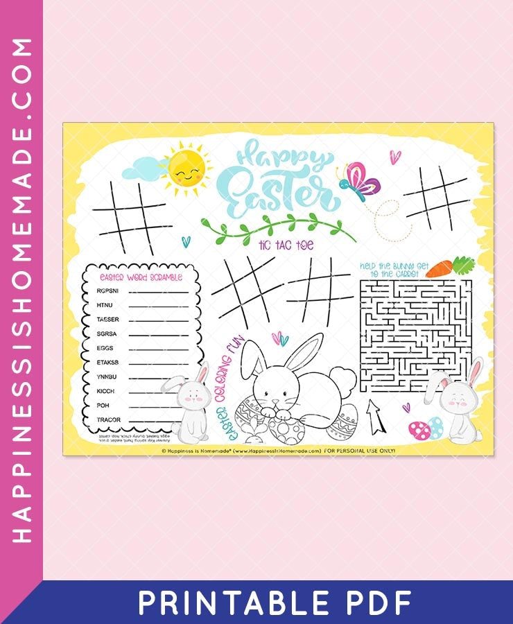 Easter Activity Placemat
