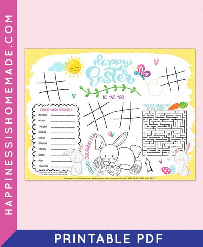 Easter Activity Placemat