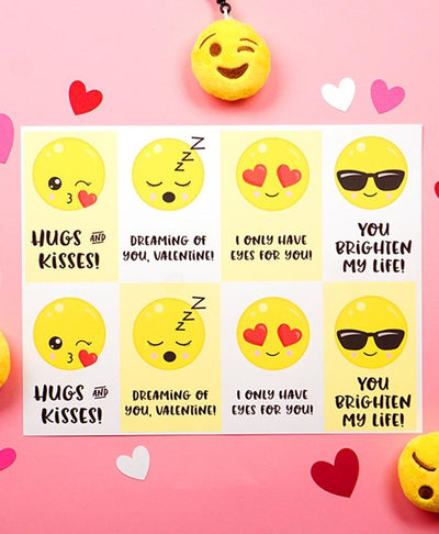 Emoji Valentine Cards Printable