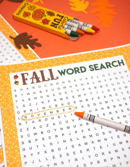 Fall Word Search