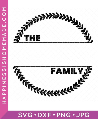 Family Name Wreath SVG