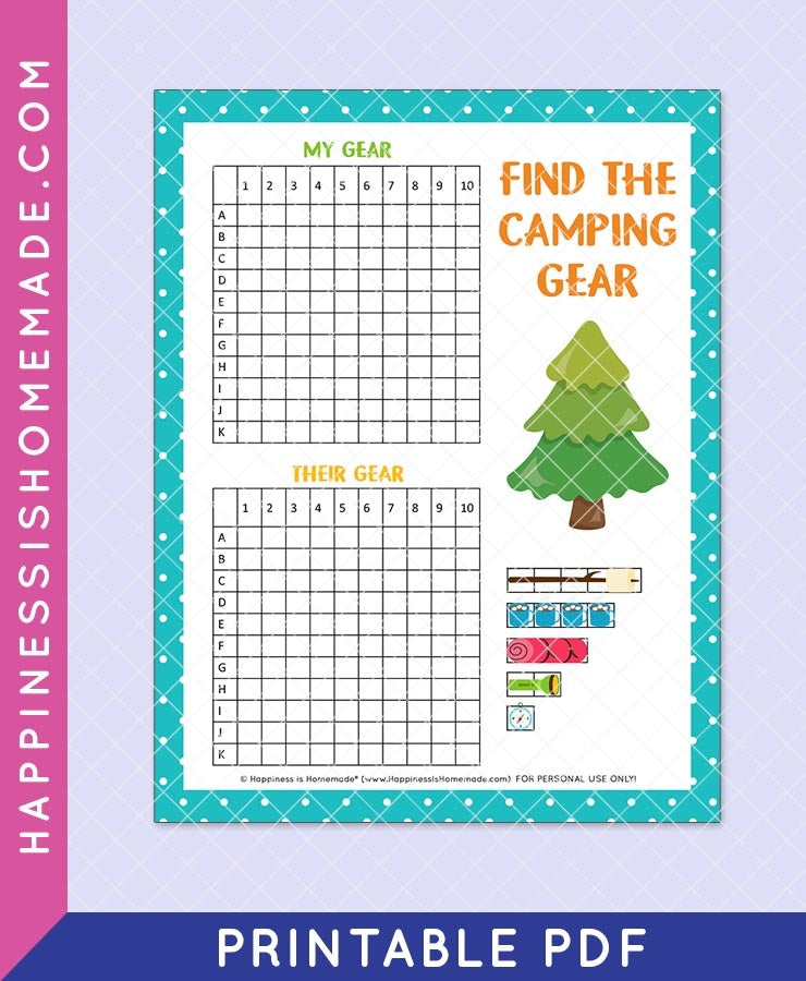 Find the Camping Gear Game