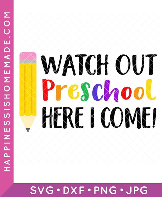 First Day of Preschool SVG