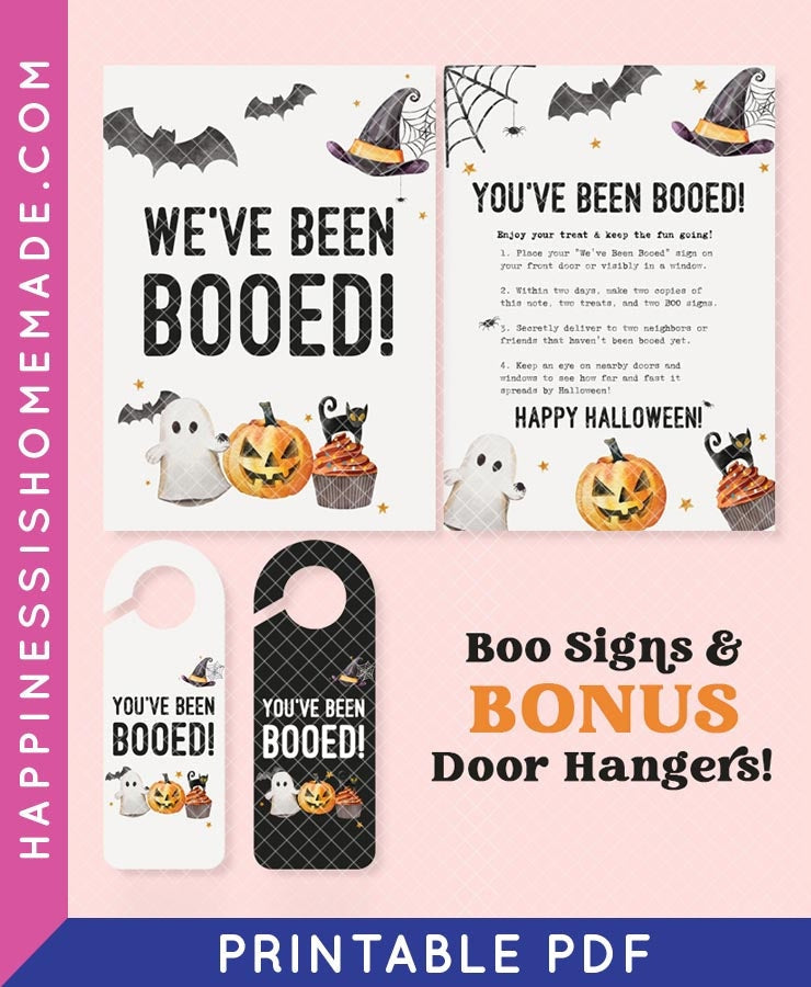 Halloween Boo Signs & Door Hangers