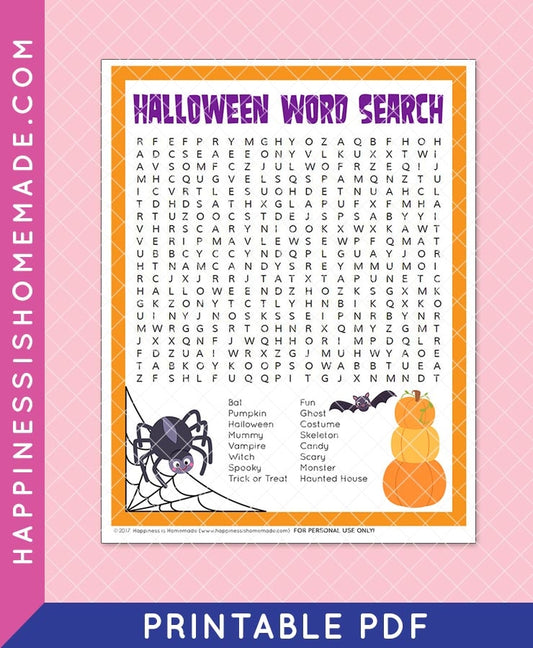 Halloween Word Search