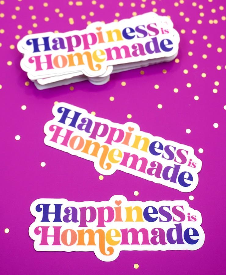 Happiness is Homemade Stickers