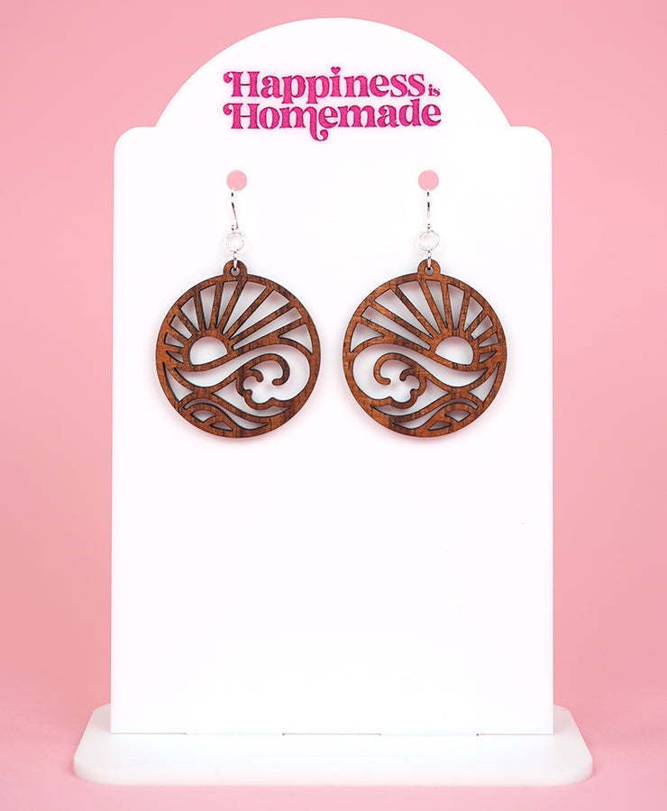 Hawaiian Koa Wood Earrings
