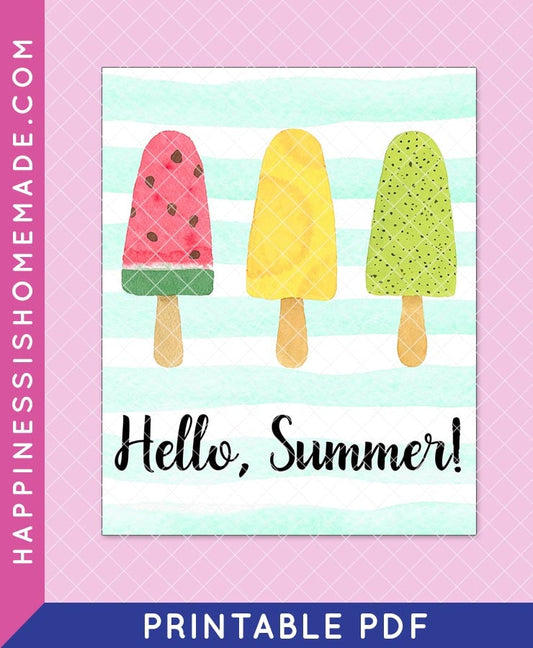 Hello, Summer! Popsicle Art