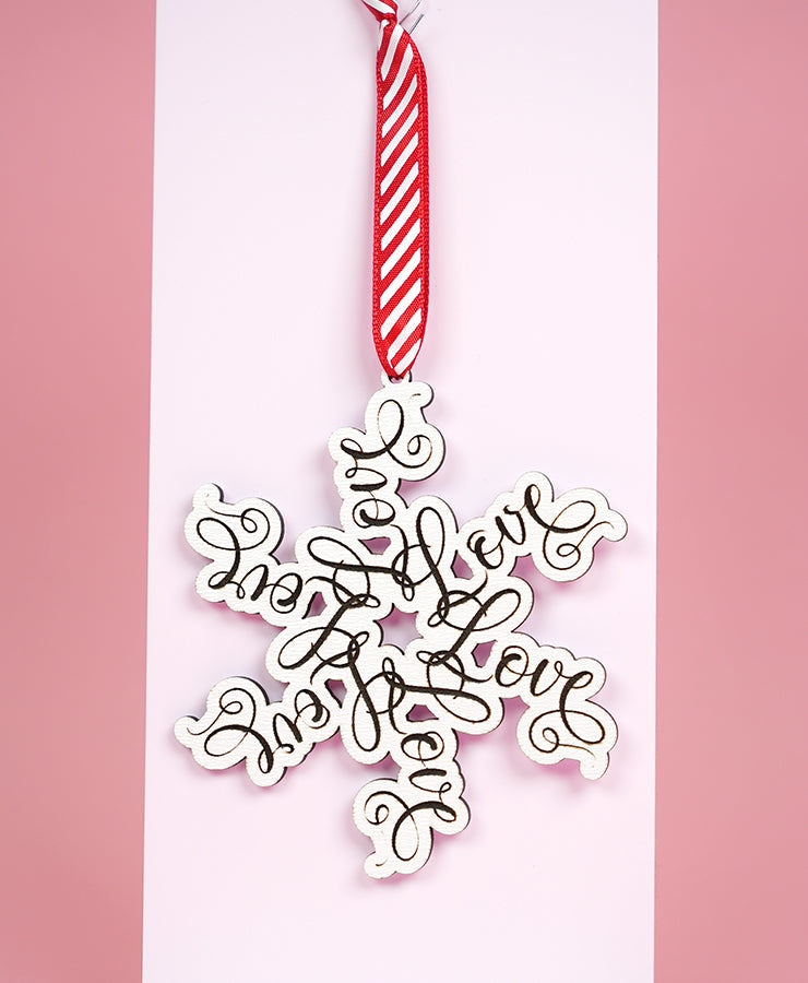 Love Snowflake Ornament