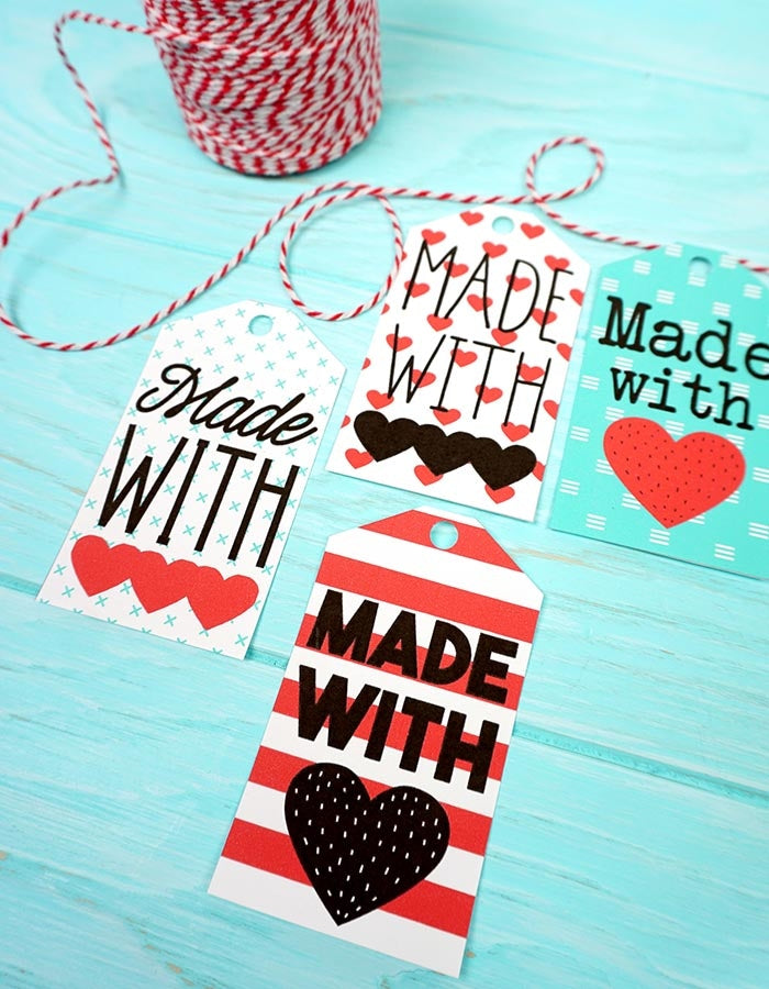 Made with Love Printable Gift Tags - Happiness is Homemade