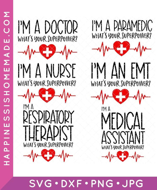 Medical Superheroes SVG Set