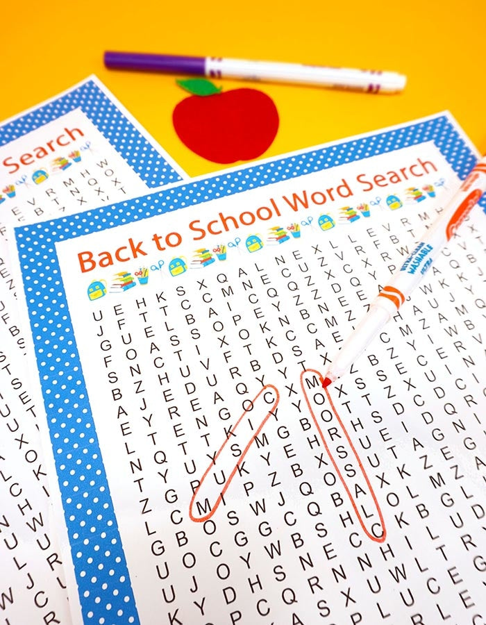 Back to School Alphabet Game Printable - Happiness is Homemade