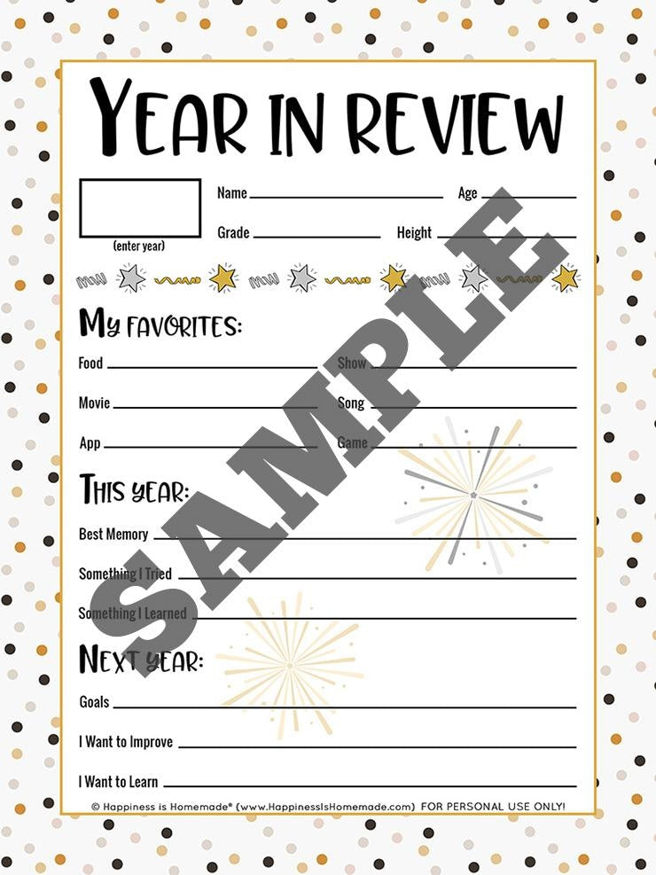 MEGA New Years Eve Games & Activities Bundle Printable