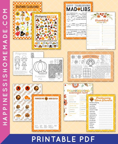 MEGA Thanksgiving Games & Activities Bundle