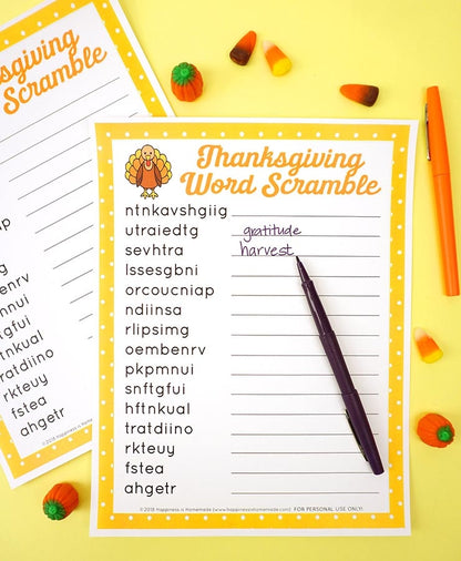 MEGA Thanksgiving Games & Activities Bundle