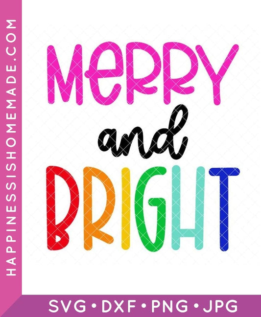 Merry and Bright SVG