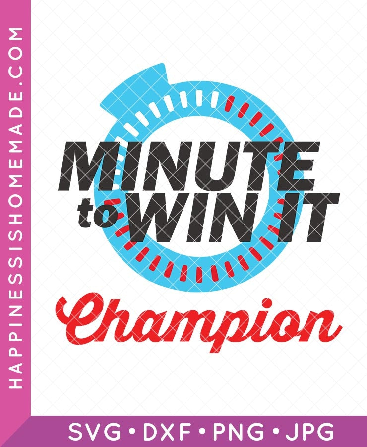 Minute to Win It Champion SVG