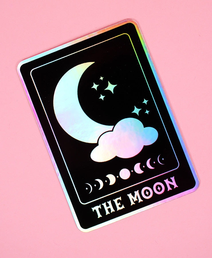 Moon Tarot Card Holo Stickers