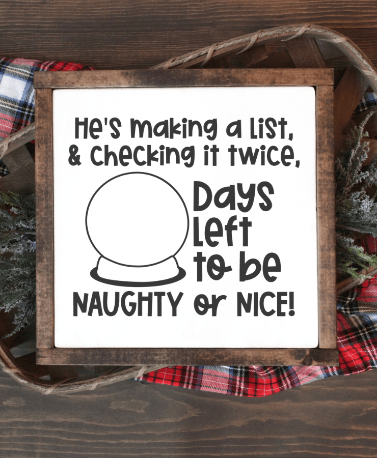 Naughty Or Nice Countdown SVG