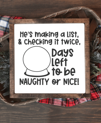 Naughty Or Nice Countdown SVG