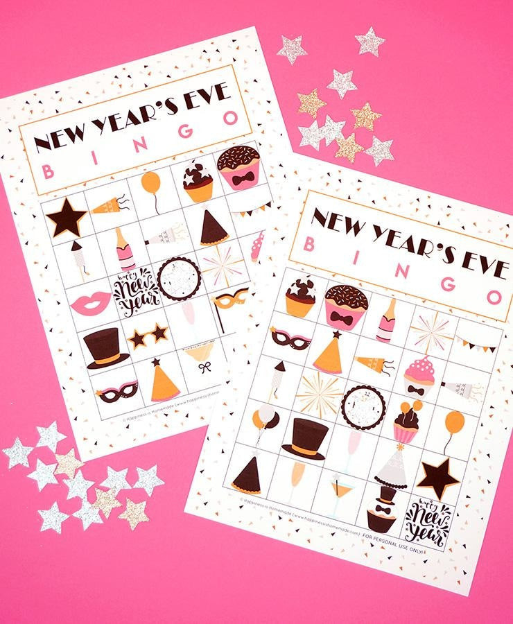 new-year-s-eve-bingo-happiness-is-homemade for Free Printable New Year Bingo New Year's Eve Bingo – Happiness is Homemade for Free Printable New Year Bingo