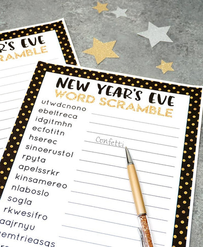 New Year's Eve Word Scramble