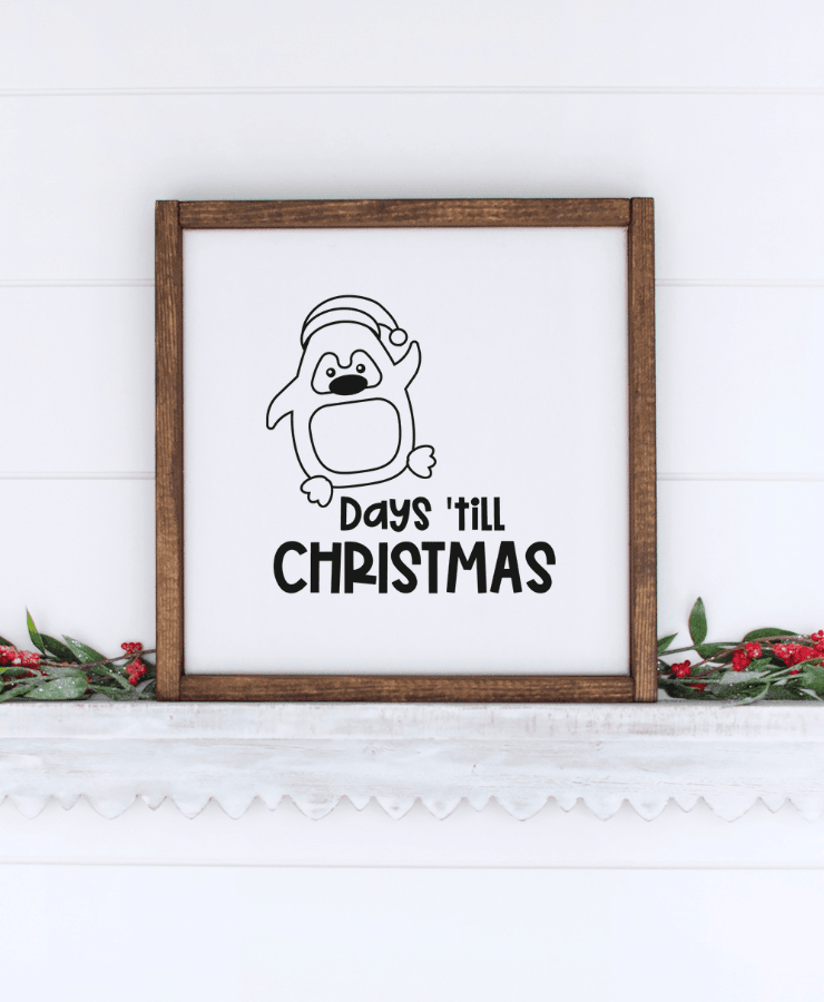 Penguin Christmas Countdown SVG