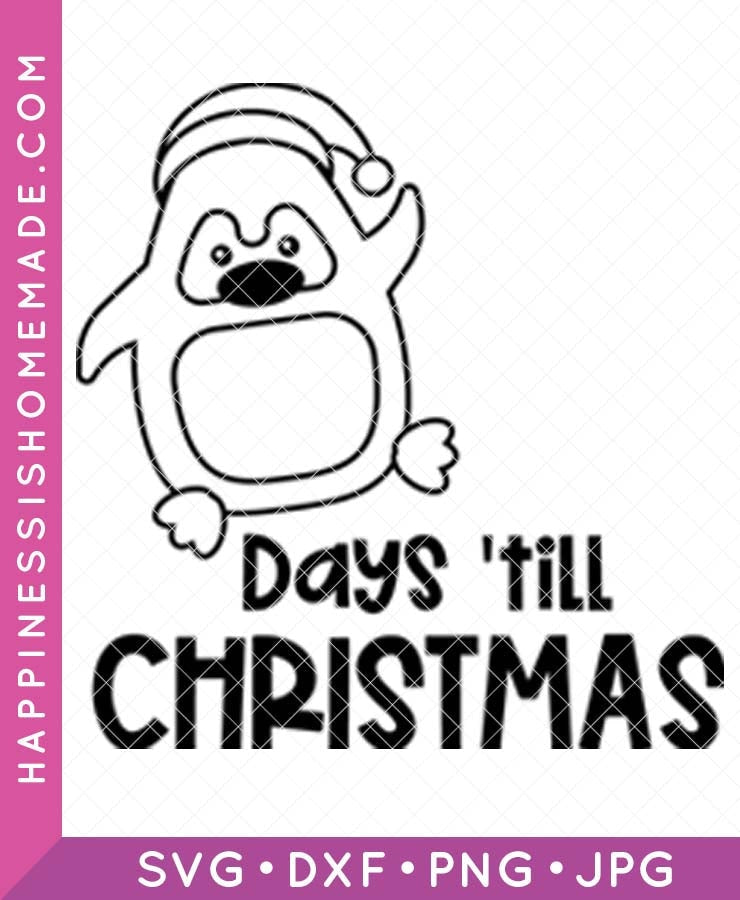 Penguin Christmas Countdown SVG
